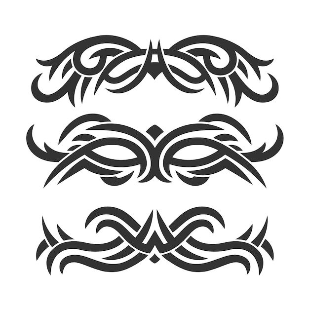 Elemento de borde de tatuaje tribal