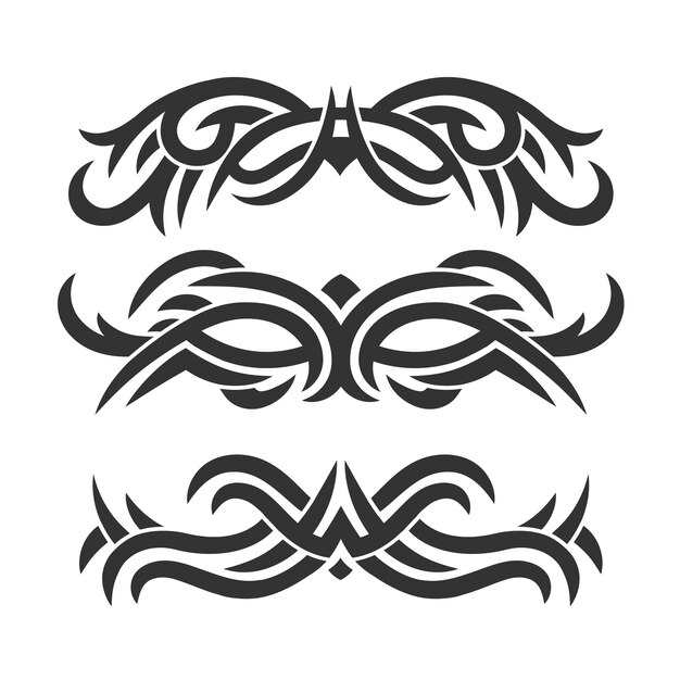Elemento de borde de tatuaje tribal