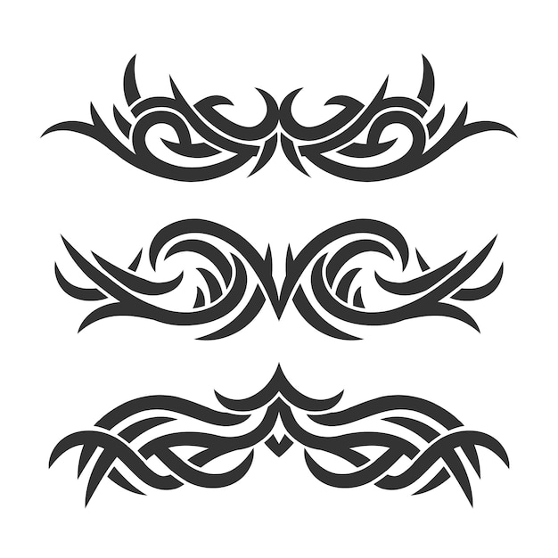 Elemento de borde de tatuaje tribal