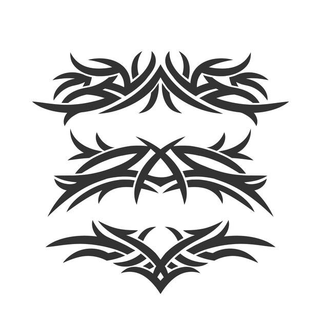 Elemento de borde de tatuaje tribal