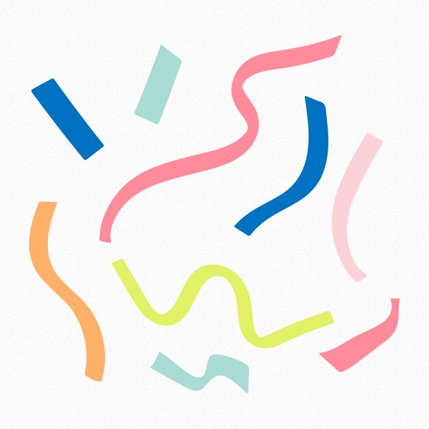 Elemento de collage de cintas de colores, conjunto de vectores de imágenes prediseñadas en colores pastel femenino