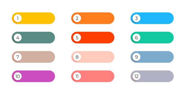 Elemento colorido de viñetas para título de negocios