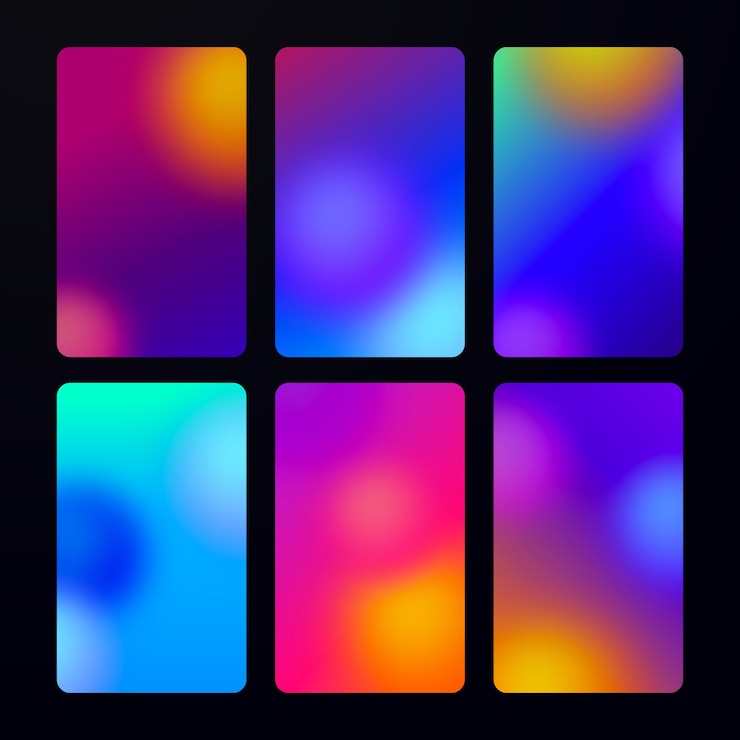 Vector gratuito elemento del conjunto de colores de gradiente de gradiente