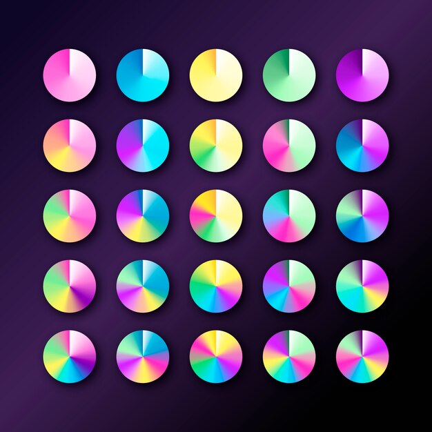 Elemento del conjunto de colores de gradiente