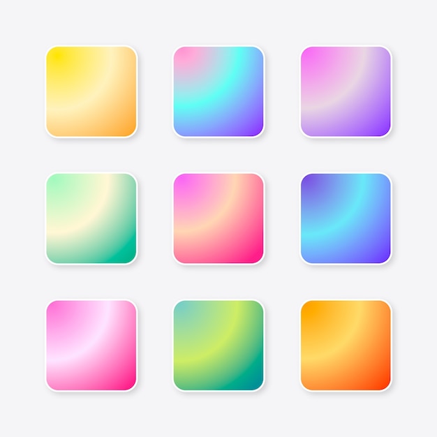 Elemento del conjunto de colores de gradiente
