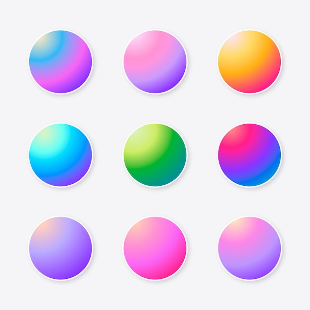 Elemento del conjunto de colores de gradiente