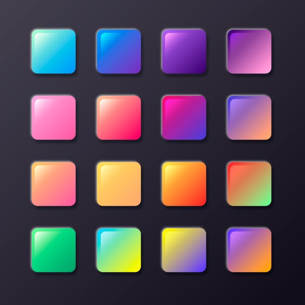 Elemento del conjunto de colores de gradiente