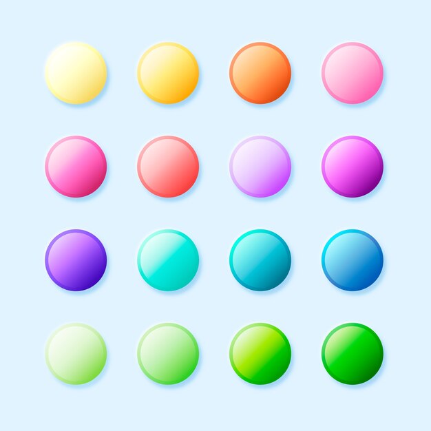 Elemento del conjunto de colores de gradiente