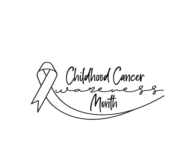 Vector gratuito elemento de diseño de banner del mes de concientización sobre el cáncer infantil