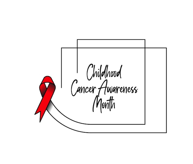 Vector gratuito elemento de diseño de banner del mes de concientización sobre el cáncer infantil