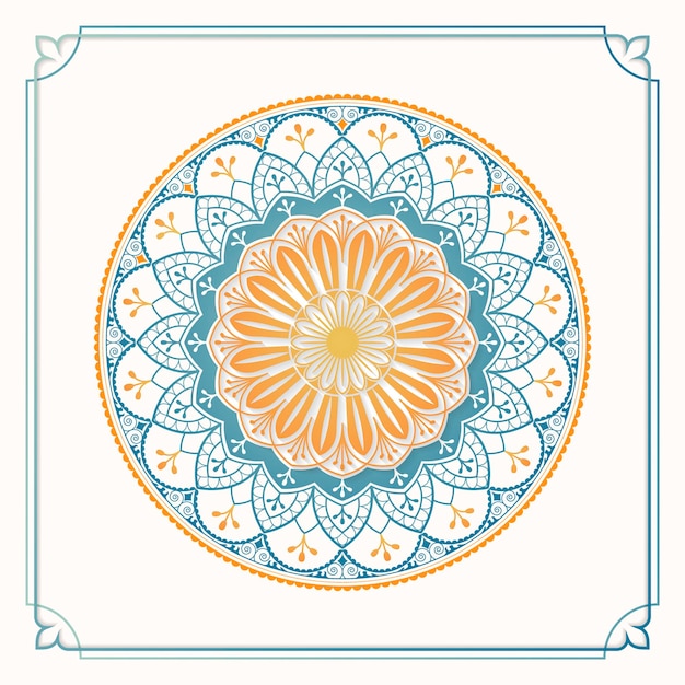 Elemento de diseño estampado arabesco colorido