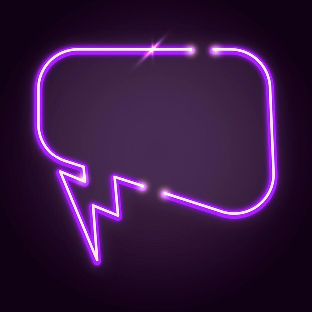 Elemento de diseño de globo de discurso púrpura