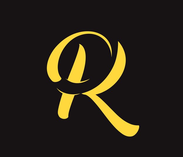 Elemento de diseño gráfico vectorial - letra R