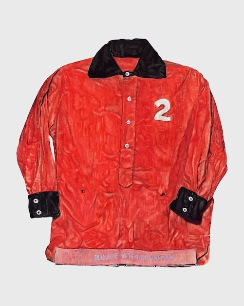 Elemento de diseño vectorial de chaqueta de bombero rojo, remezcla de la obra de arte de Robert Gilson