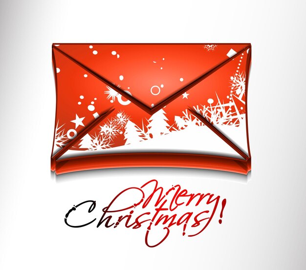 Elemento de diseño web de icono de correo electrónico de Navidad