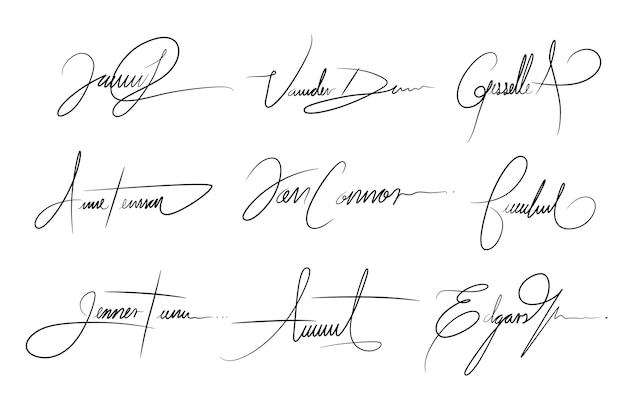 Elemento de firma dibujado a mano