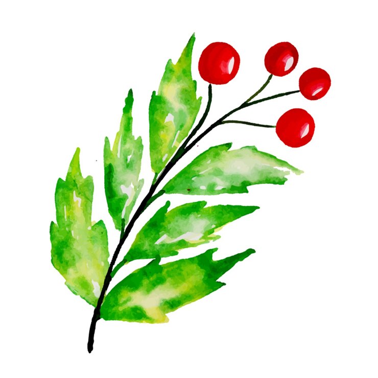 Vector gratuito elemento floral de acuarela