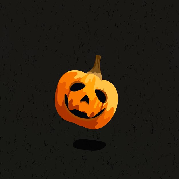 Elemento Jack O'Lantern sobre un fondo negro, vector