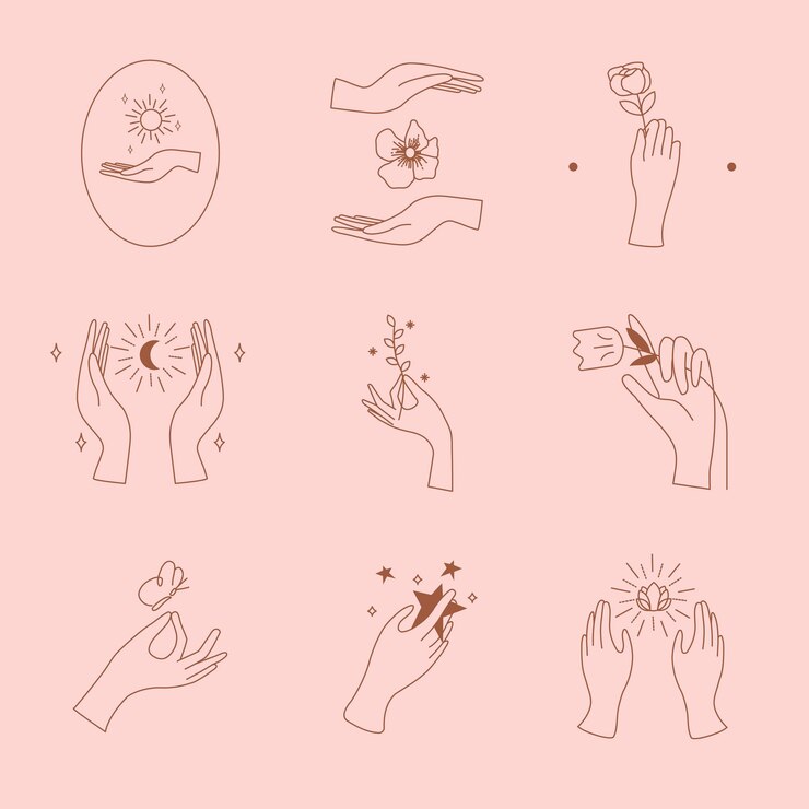 Vector gratuito elemento de logotipo estético mínimo en vector rosa