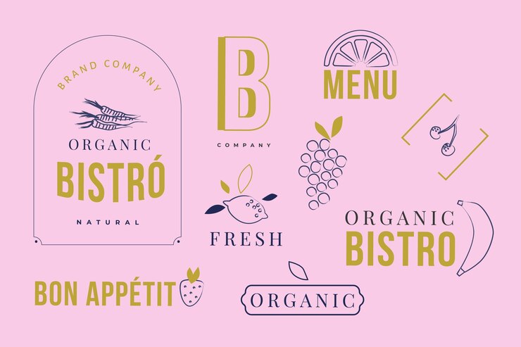Vector gratuito elemento de logotipo mínimo en dos colores.