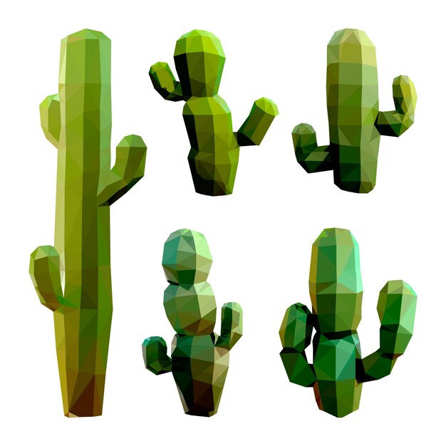 Elemento de naturaleza de baja poli de diseño plano