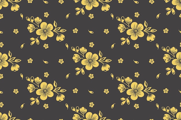 Vector gratuito elemento de patrón sin costuras de flor vectorial textura elegante para fondos lujo clásico adorno floral pasado de moda textura sin costuras para fondos de pantalla envoltura textil