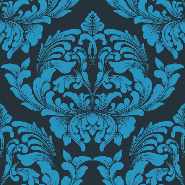 Vector gratuito elemento de patrón transparente damasco de vector. adorno de damasco antiguo de lujo clásico, estilo victoriano real