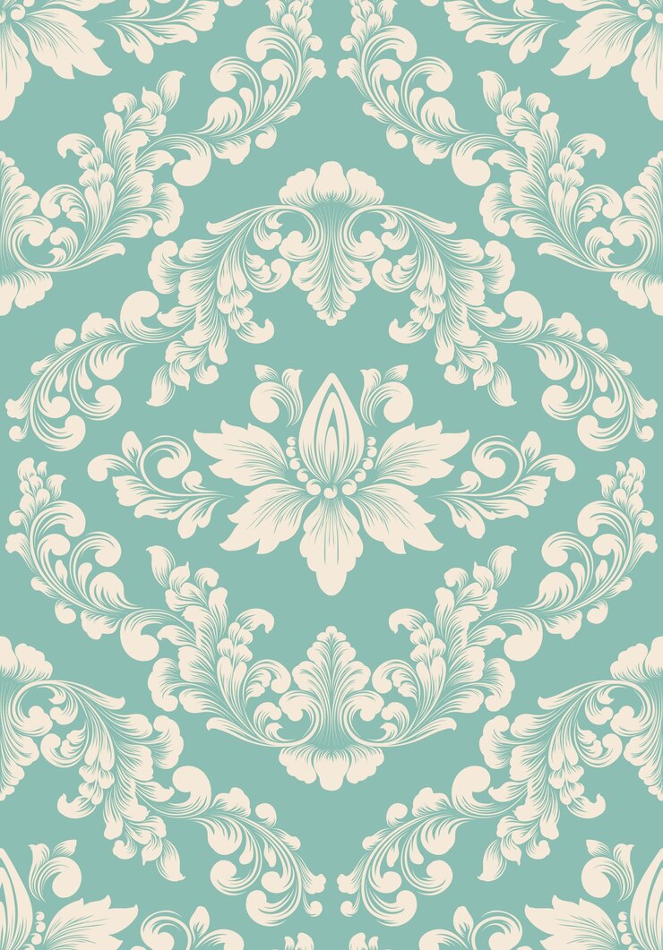 Vector gratuito elemento de patrón transparente damasco de vector. adorno de damasco antiguo de lujo clásico, textura perfecta victoriana real para fondos de pantalla, textiles, envoltura. exquisita plantilla barroca floral.