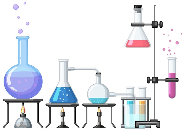 Elemento de química en la mesa