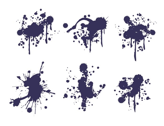 Elemento de salpicaduras de tinta dibujada a mano