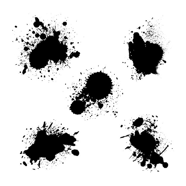 Elemento de salpicaduras de tinta dibujada a mano
