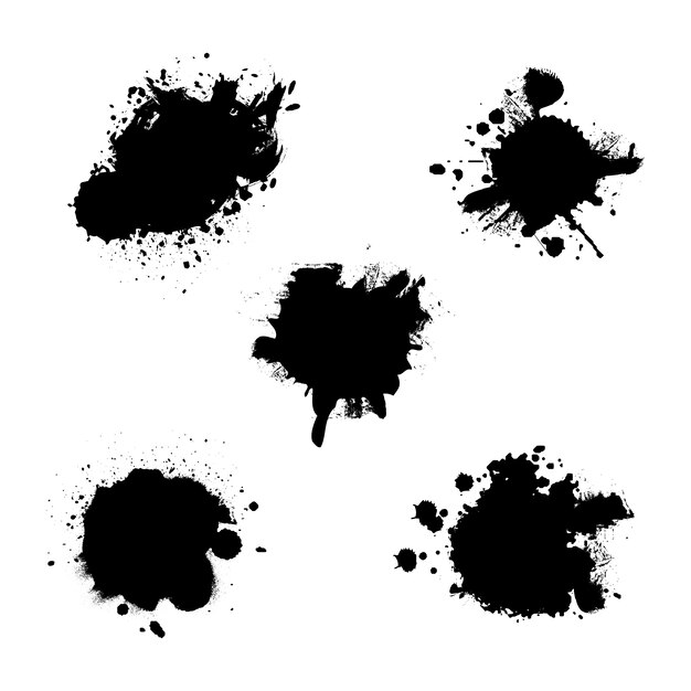 Elemento de salpicaduras de tinta dibujada a mano