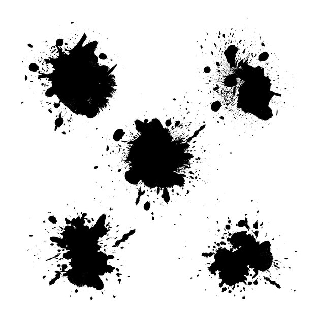 Elemento de salpicaduras de tinta dibujada a mano