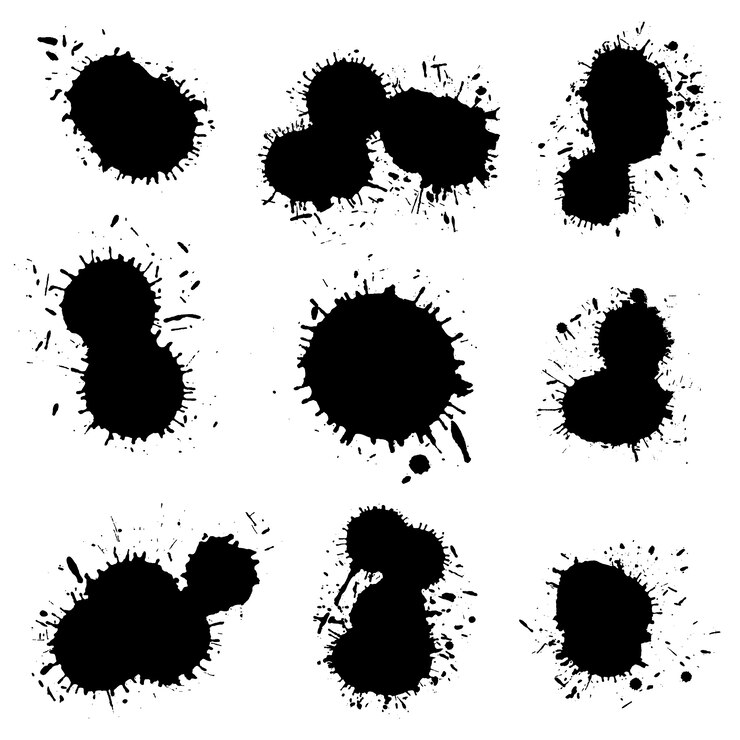 Vector gratuito elemento de salpicaduras de tinta de diseño plano