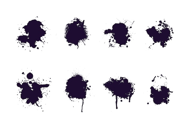 Elemento de salpicaduras de tinta de diseño plano
