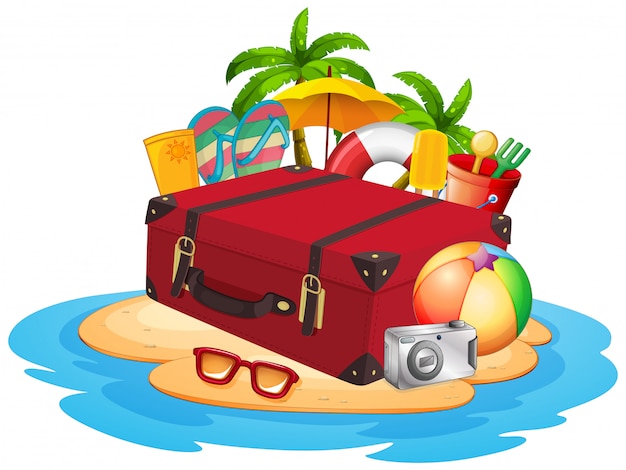 Elemento de viaje en la isla.