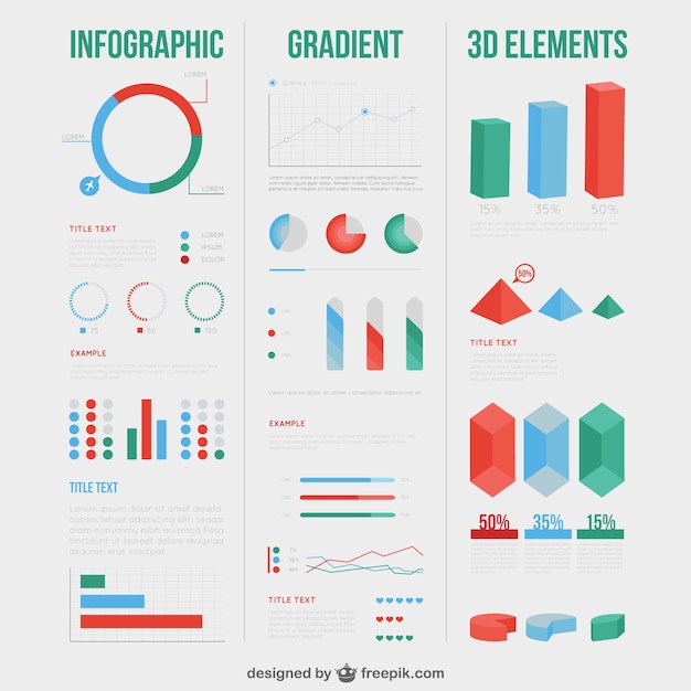 Elementos 3d infografía