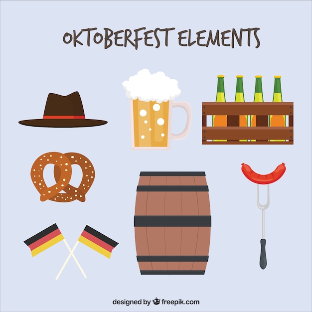 Vector gratuito elementos alemanes para la fiesta del oktoberfest