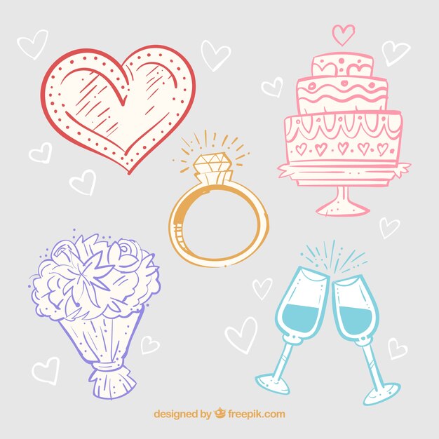 Elementos de boda bonitos