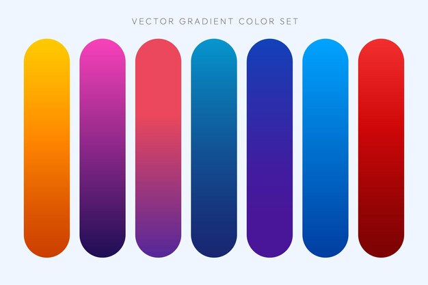 Elementos del conjunto de colores de gradiente