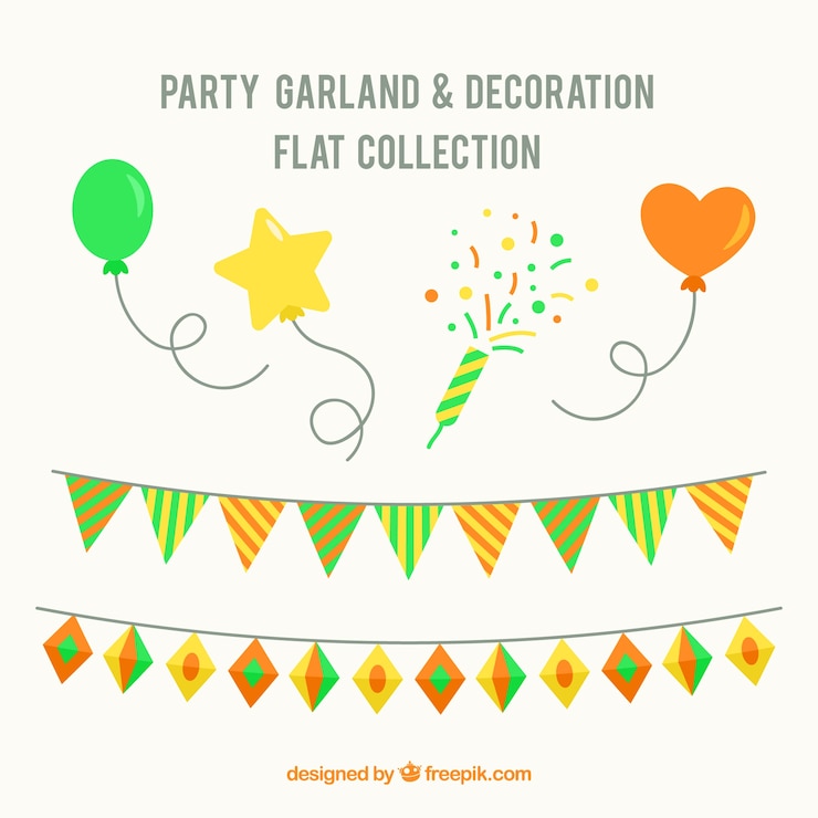 Vector gratuito elementos decorativos de cumpleaños 