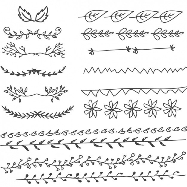 Elementos decorativos dibujados a mano