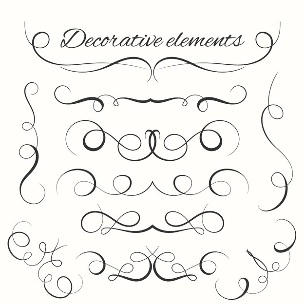Elementos decorativos dibujados a mano
