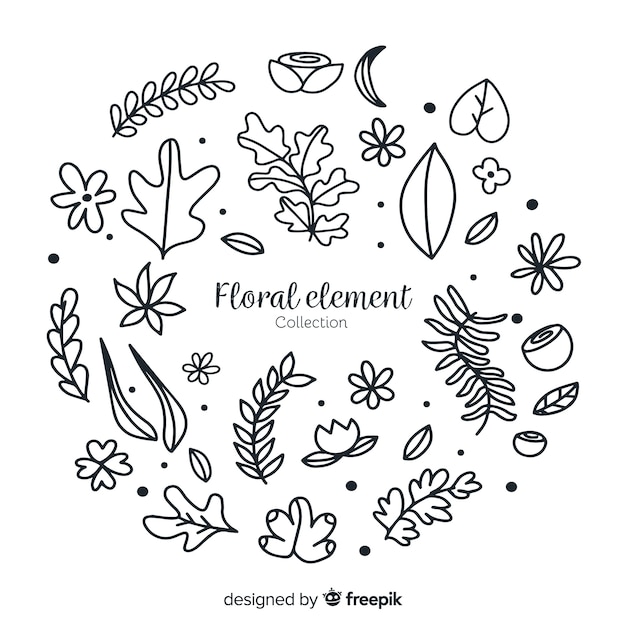 Elementos decorativos florales