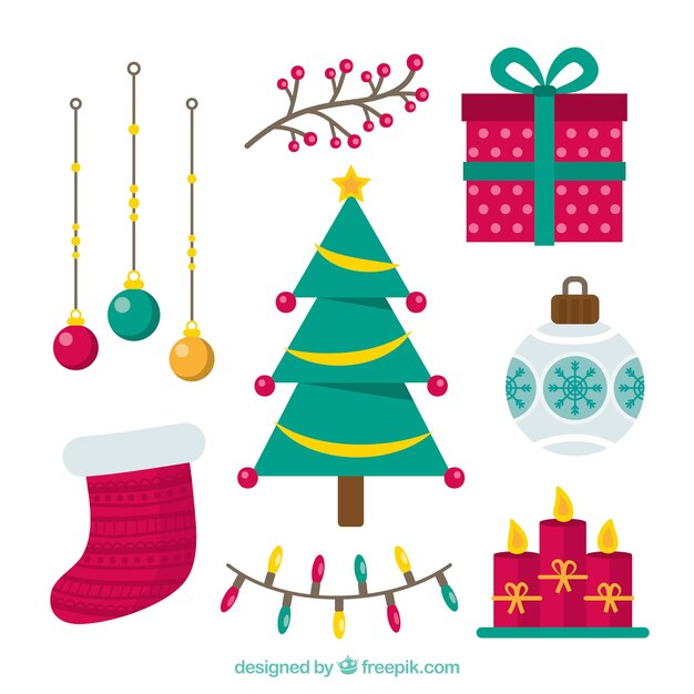 Elementos decorativos de navidad