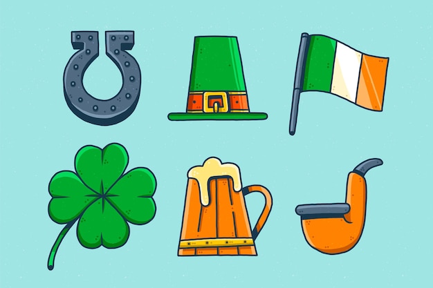 Vector gratuito elementos del día de san patricio