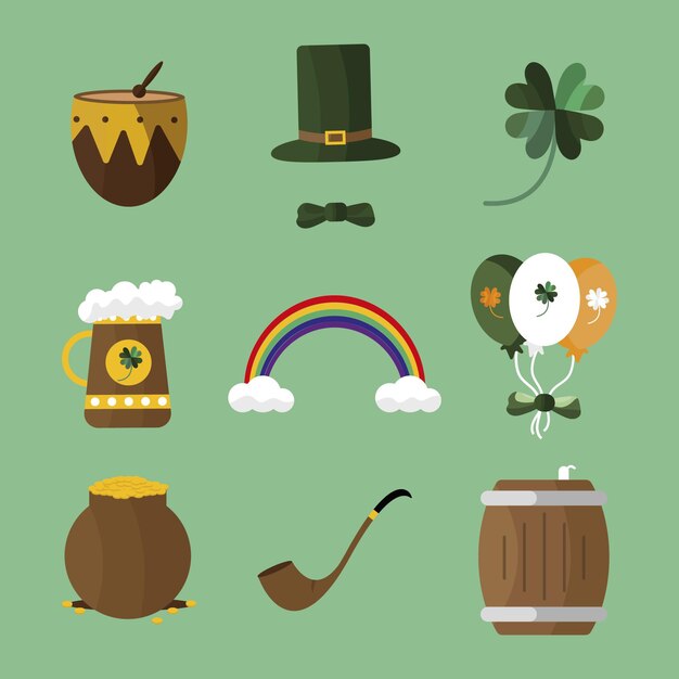 Elementos del día de san patricio