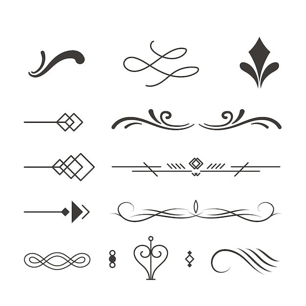 Elementos de diseño abstractos y elegantes