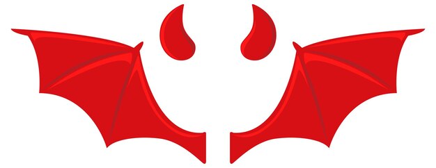 Elementos de diseño de diablo y ángel.