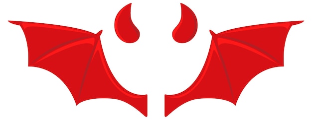 Elementos de diseño de diablo y ángel.